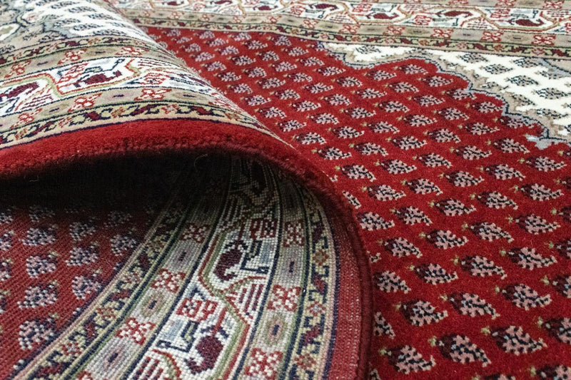 Alfombra persa - Bidjar - 181 x 122 cm - rojo