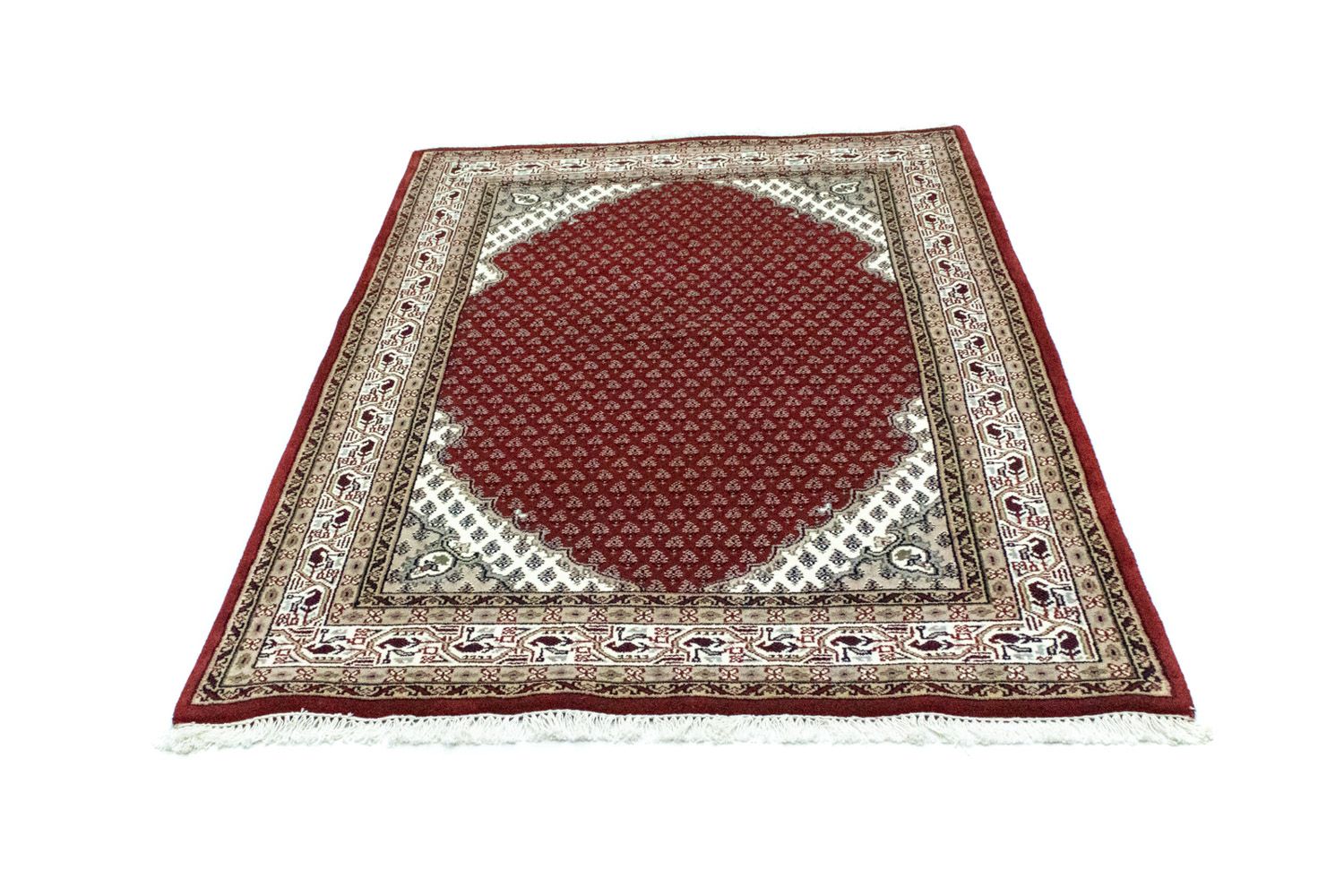 Alfombra persa - Bidjar - 181 x 122 cm - rojo
