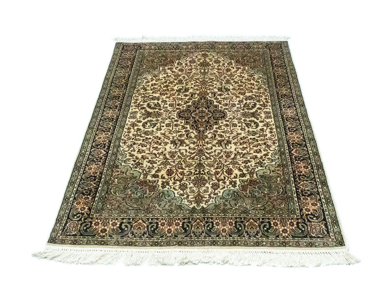 Alfombra de seda - Seda de Cachemira - 150 x 95 cm - beige