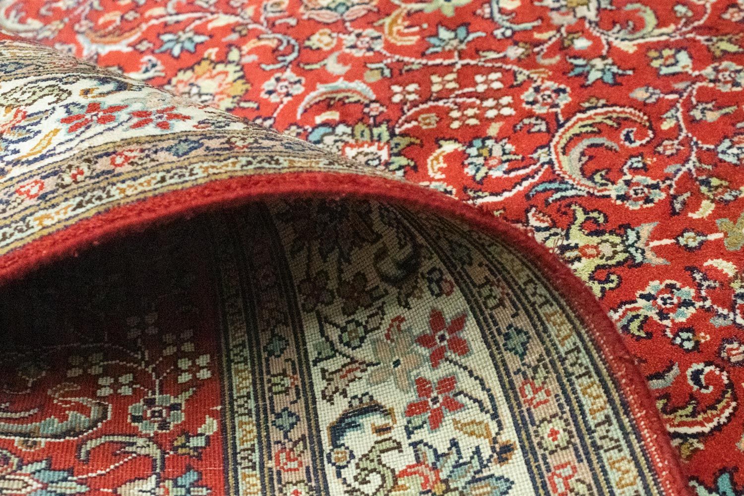 Alfombra de seda - Seda de Cachemira - 159 x 100 cm - rojo