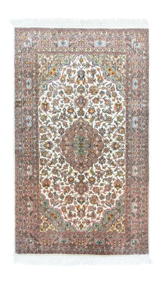 Alfombra de seda - Seda de Cachemira - 159 x 94 cm - beige