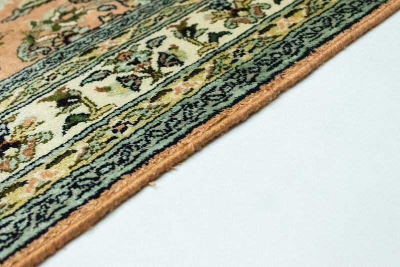Alfombra de seda - Seda de Cachemira - 93 x 64 cm - salmón