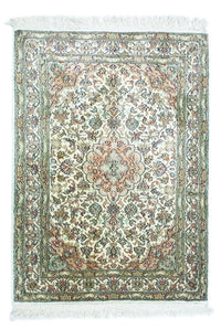 Alfombra de seda - Seda de Cachemira - 90 x 66 cm - beige