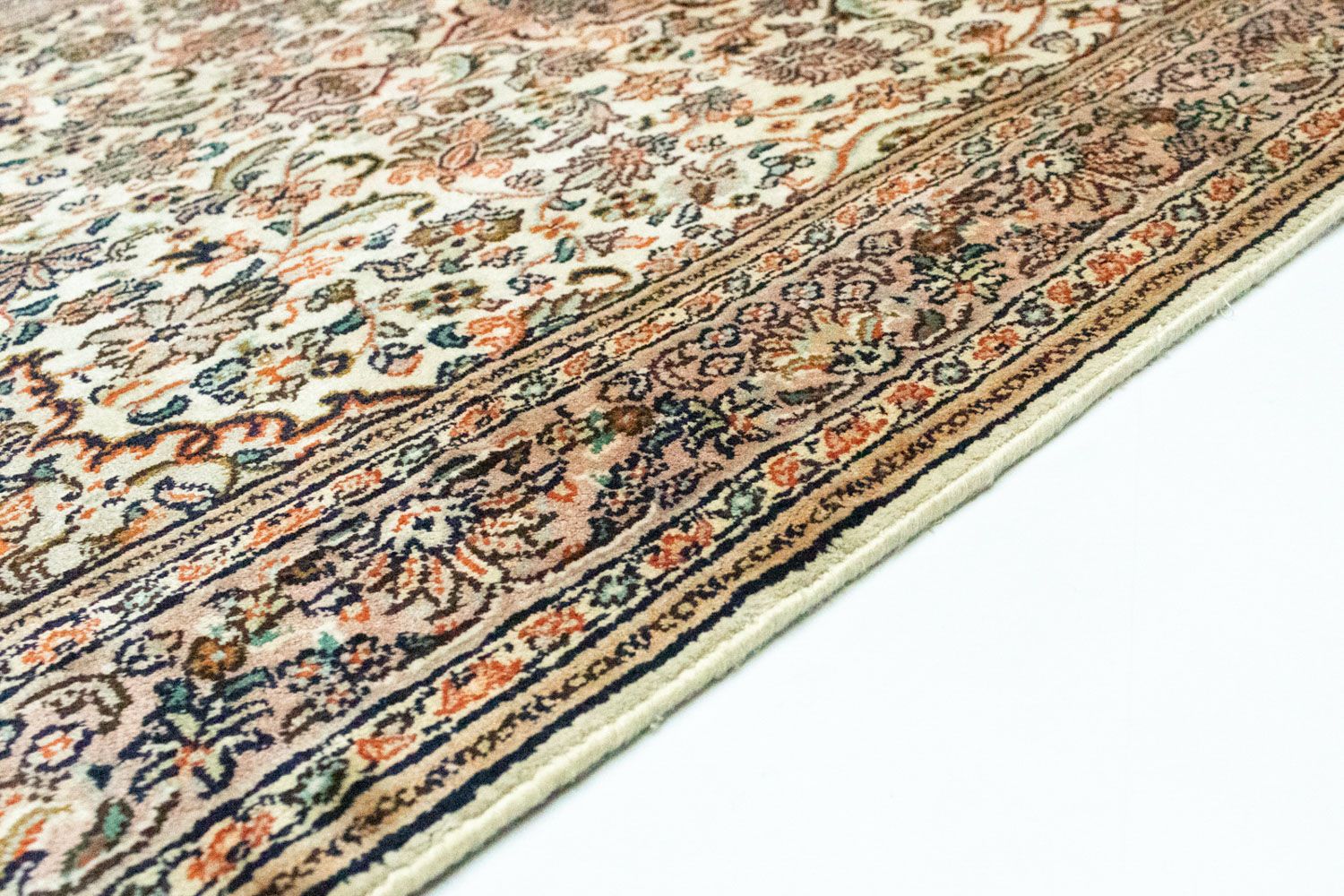Alfombra de seda - Seda de Cachemira - 124 x 78 cm - beige