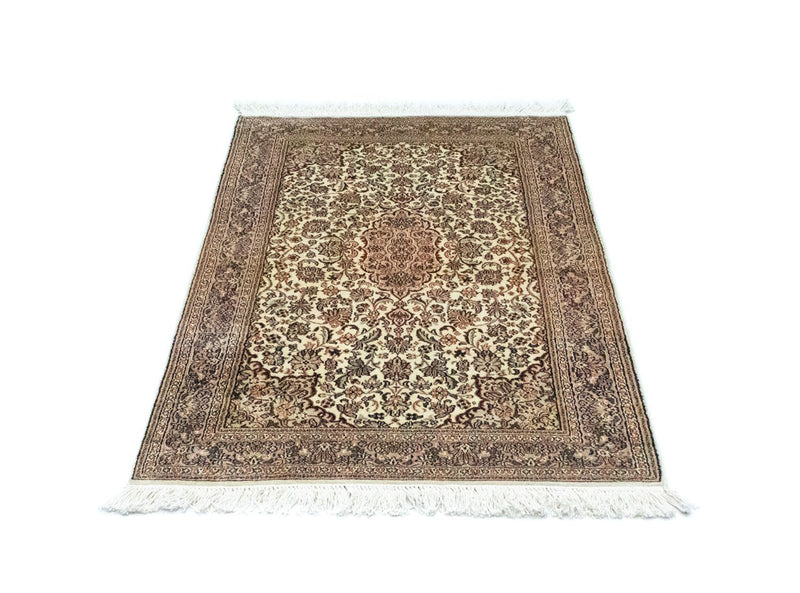 Alfombra de seda - Seda de Cachemira - 124 x 78 cm - beige