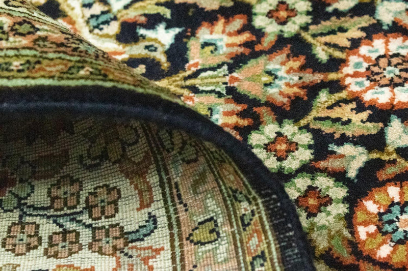Alfombra de seda - Seda de Cachemira - 156 x 95 cm - azul