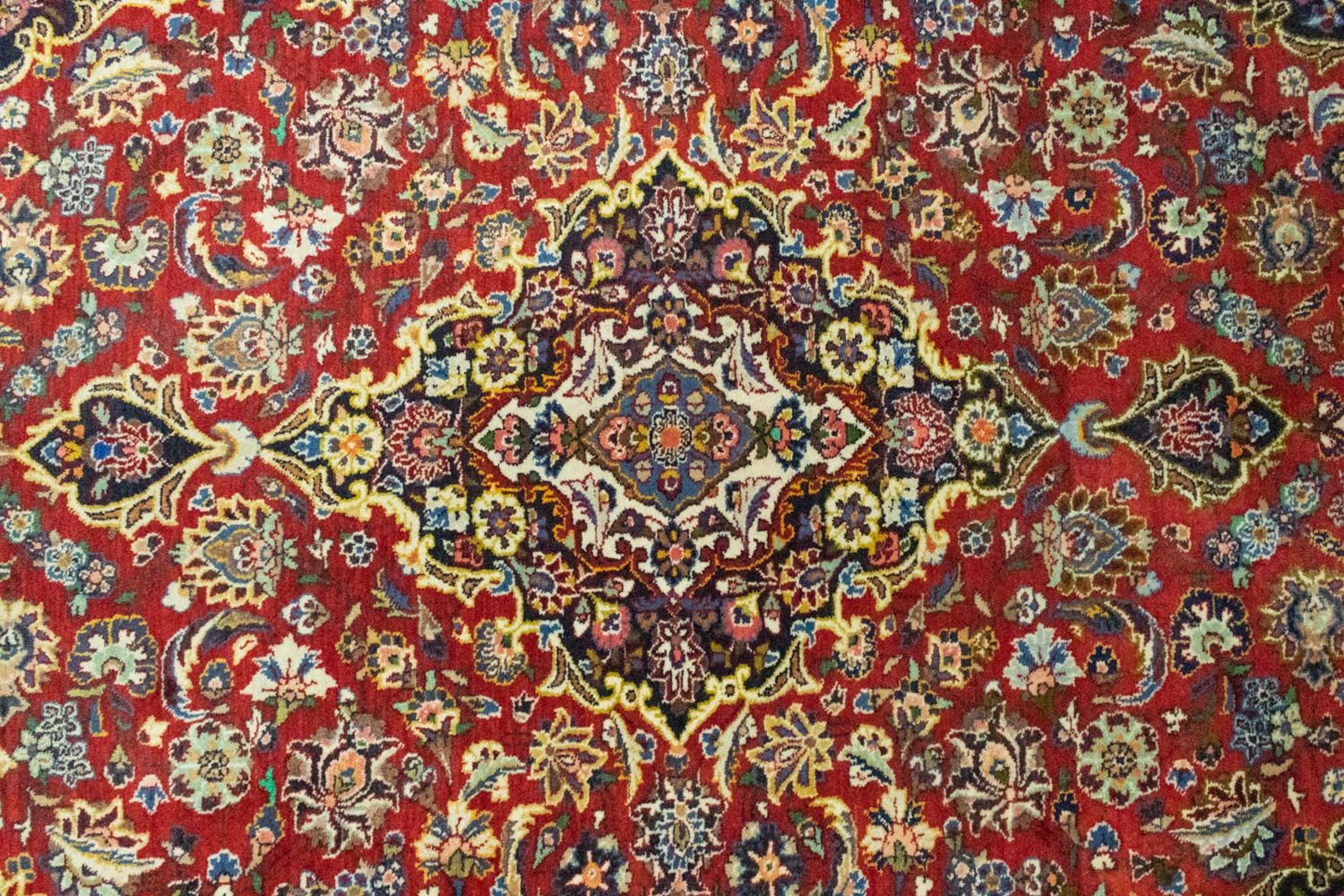 Alfombra persa - Keshan - 214 x 144 cm - rojo