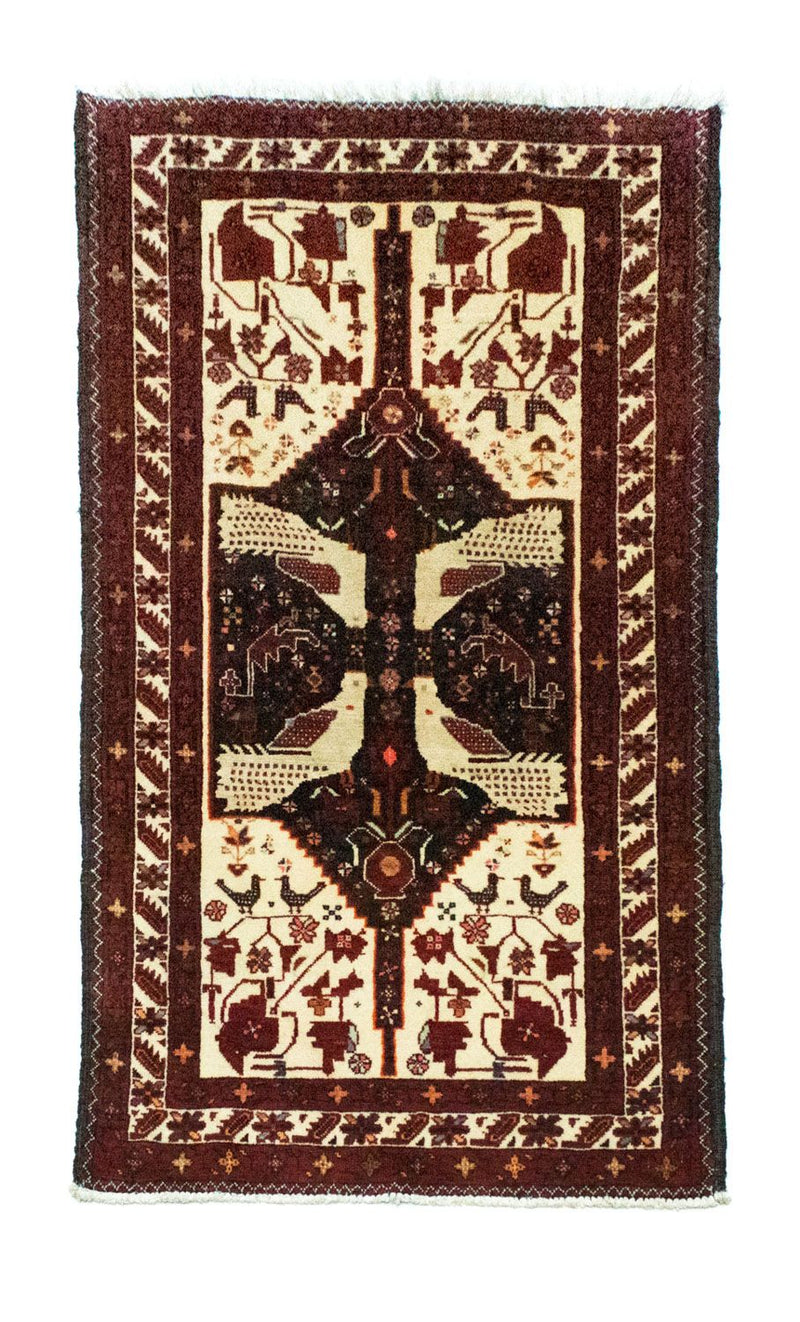 Alfombra de pasillo Alfombra Belutsch - 183 x 95 cm - beige