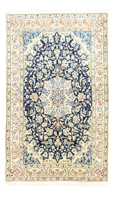 Alfombra Persa - Nain - Real - 227 x 138 cm - azul oscuro