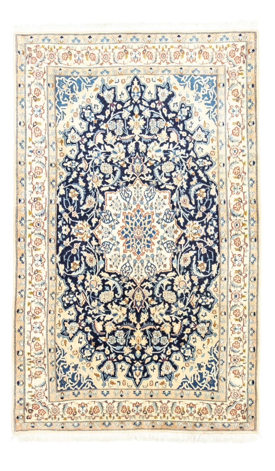 Alfombra Persa - Nain - Real - 227 x 138 cm - azul oscuro