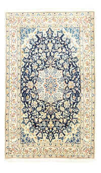 Alfombra Persa - Nain - Real - 227 x 138 cm - azul oscuro