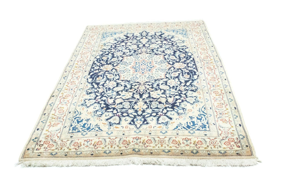 Alfombra Persa - Nain - Real - 227 x 138 cm - azul oscuro