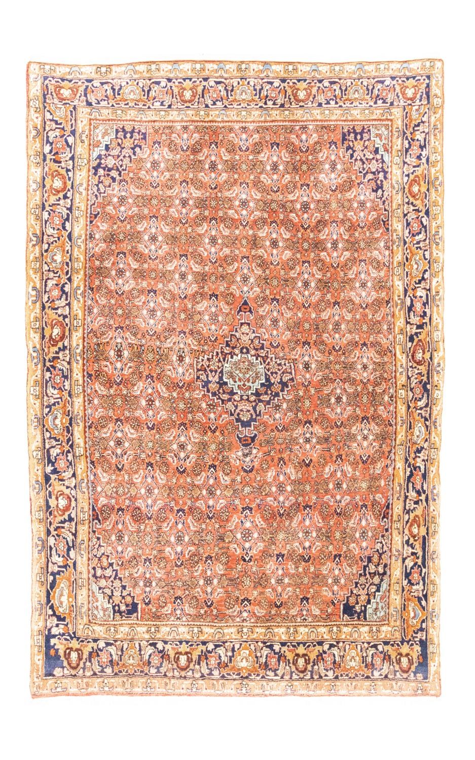 Alfombra persa - Bidjar - 222 x 150 cm - óxido