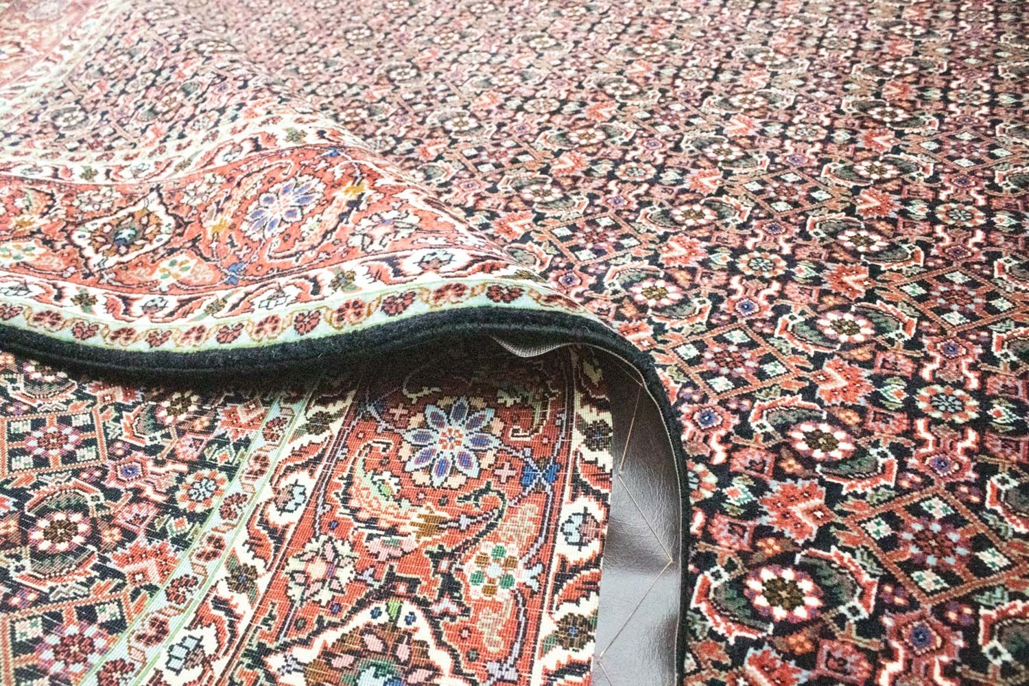 Alfombra persa - Bidjar - 296 x 202 cm - azul oscuro