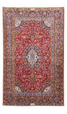 Alfombra persa - Keshan - 222 x 140 cm - rojo