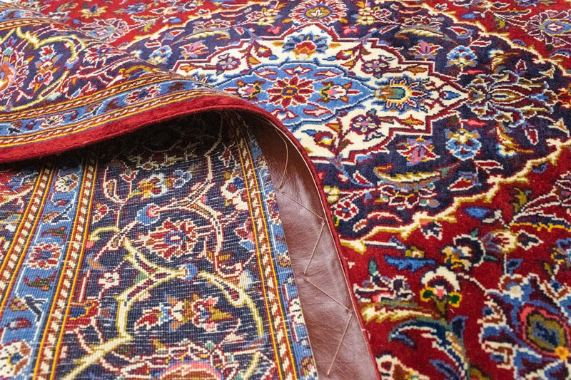 Alfombra persa - Keshan - 222 x 140 cm - rojo