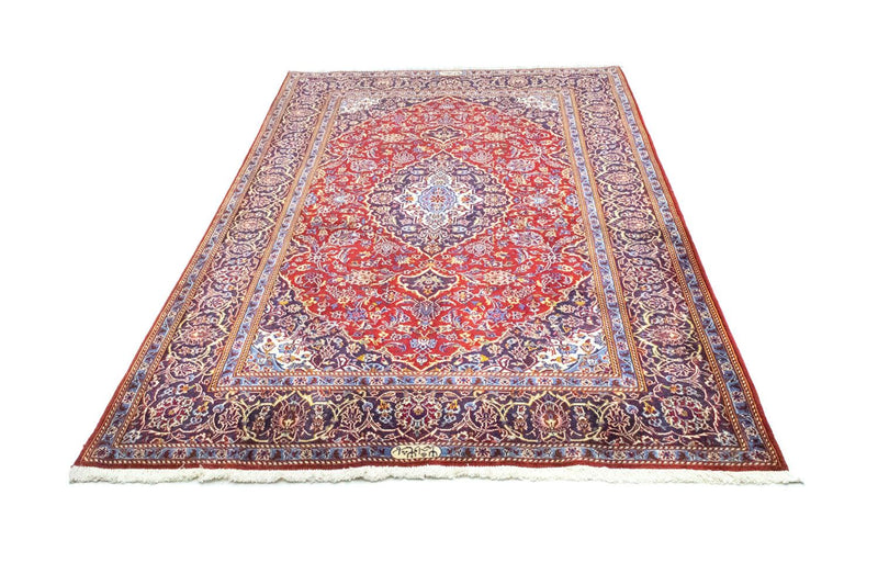 Alfombra persa - Keshan - 222 x 140 cm - rojo