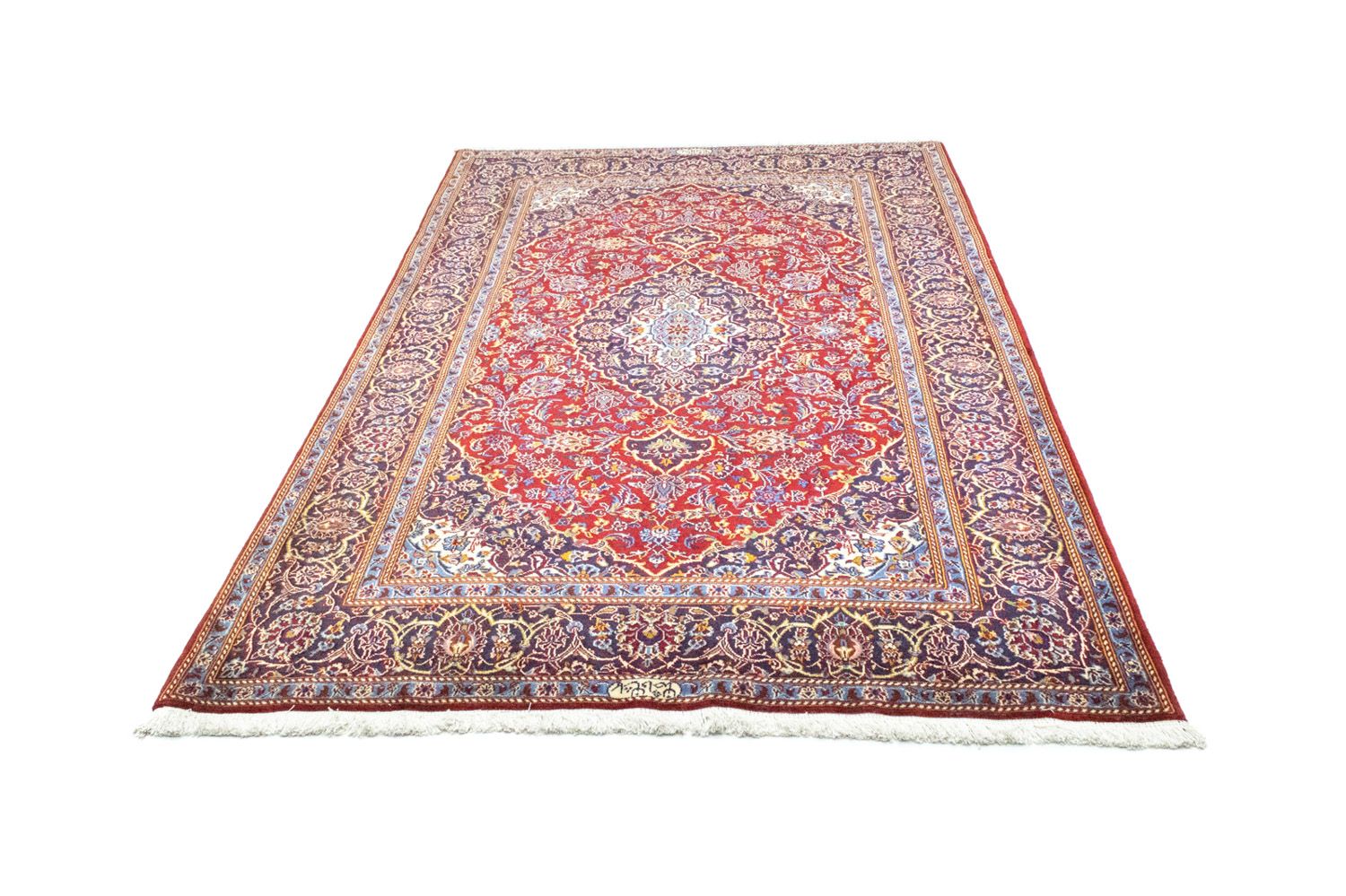 Alfombra persa - Keshan - 222 x 138 cm - rojo