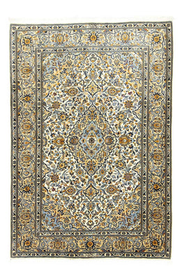Alfombra persa - Keshan - 210 x 143 cm - beige