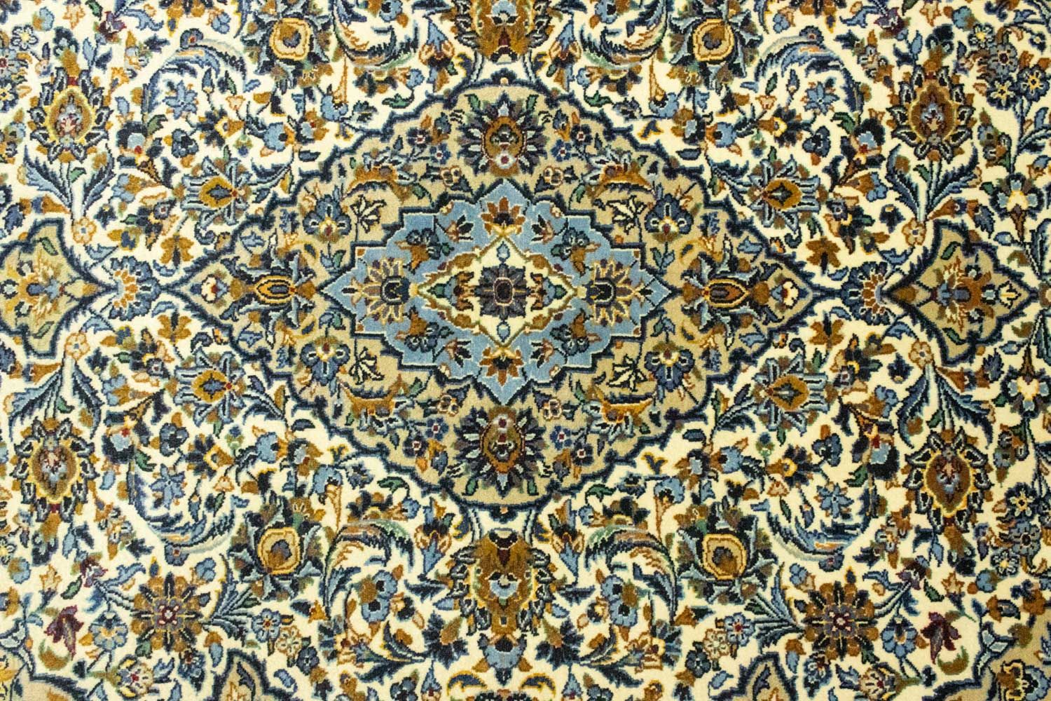 Alfombra persa - Keshan - 210 x 143 cm - beige