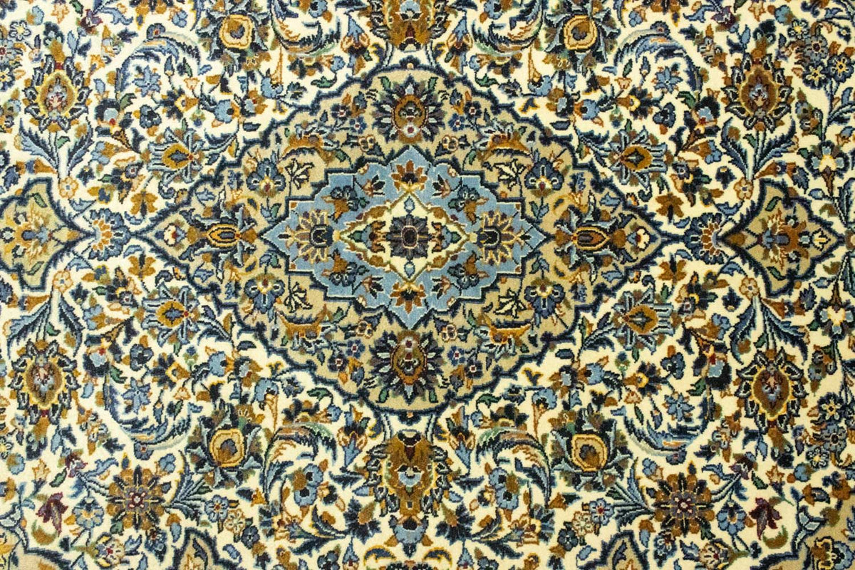 Alfombra persa - Keshan - 210 x 143 cm - beige