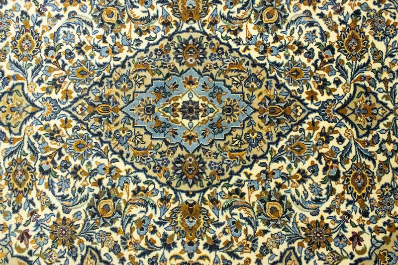 Alfombra persa - Keshan - 210 x 143 cm - beige