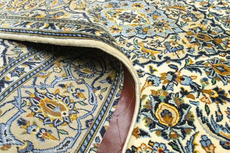 Alfombra persa - Keshan - 210 x 143 cm - beige
