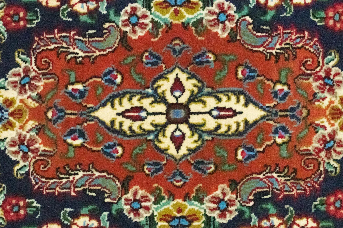 Alfombra de pasillo Alfombra persa - Ghom - 164 x 51 cm - azul