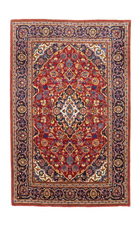 Alfombra persa - Keshan - 210 x 135 cm - rojo