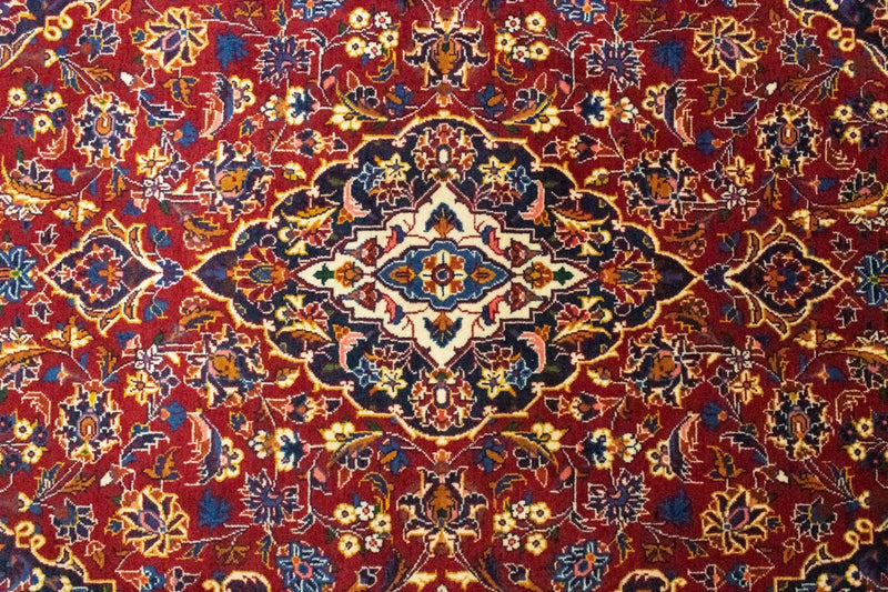 Alfombra persa - Keshan - 210 x 135 cm - rojo