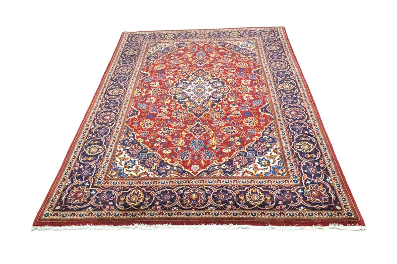 Alfombra persa - Keshan - 210 x 135 cm - rojo