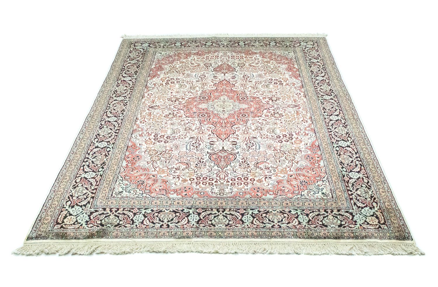 Alfombra de seda - Seda de Cachemira - 218 x 153 cm - beige
