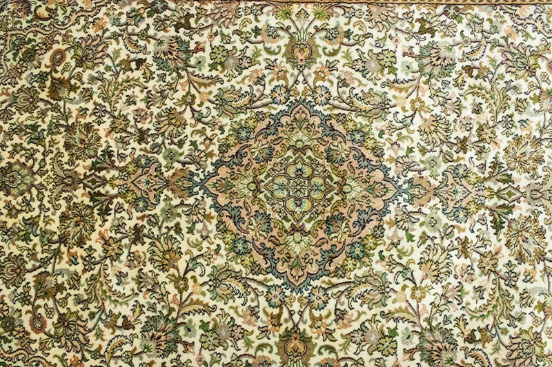 Alfombra de seda - Seda de Cachemira - 183 x 125 cm - beige