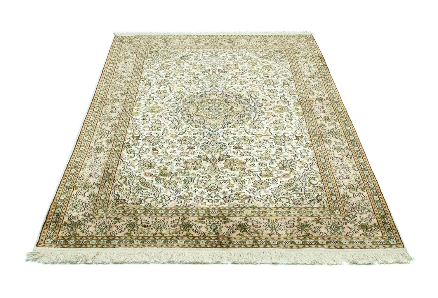 Alfombra de seda - Seda de Cachemira - 183 x 125 cm - beige