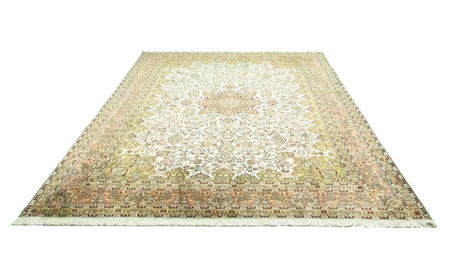 Alfombra de seda - Seda de Cachemira - 308 x 217 cm - beige