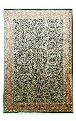 Alfombra de seda - Seda de Cachemira - 315 x 214 cm - azul