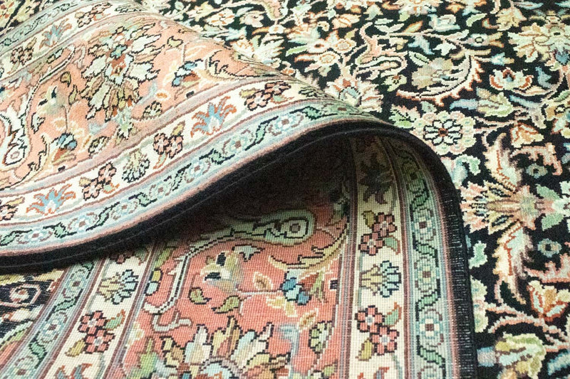Alfombra de seda - Seda de Cachemira - 315 x 214 cm - azul
