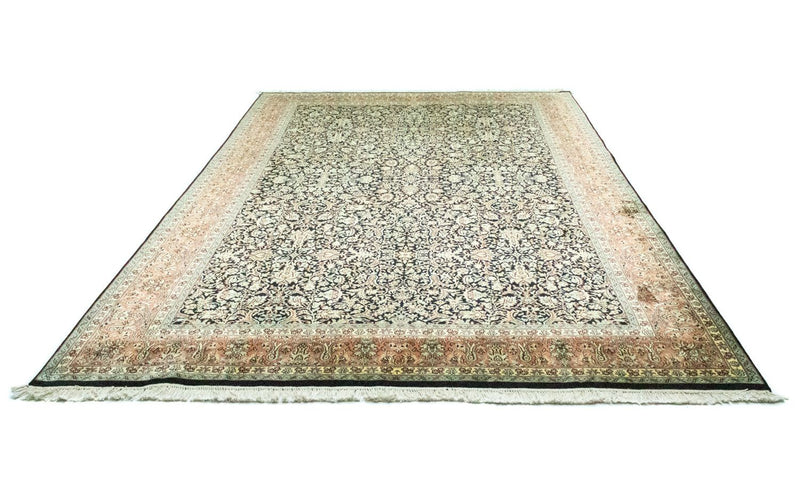 Alfombra de seda - Seda de Cachemira - 315 x 214 cm - azul