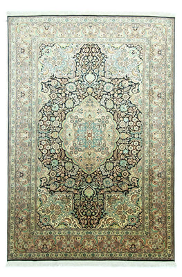 Alfombra de seda - Seda de Cachemira - 311 x 213 cm - azul