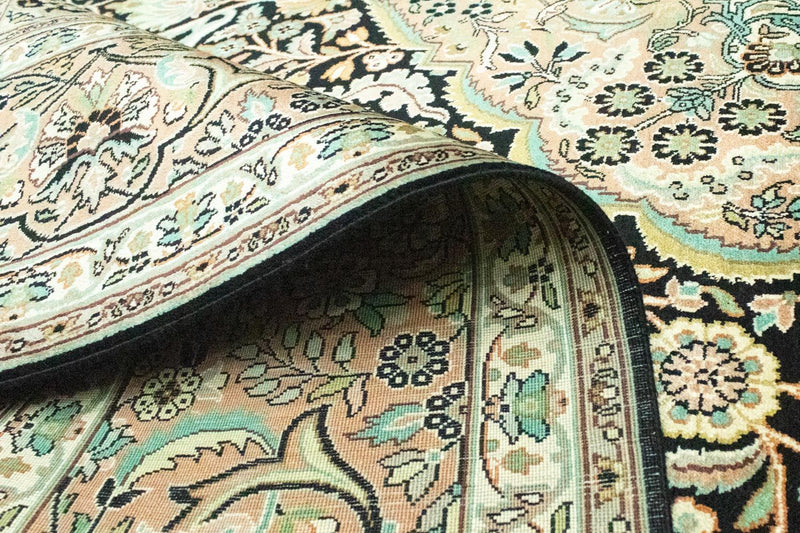 Alfombra de seda - Seda de Cachemira - 311 x 213 cm - azul