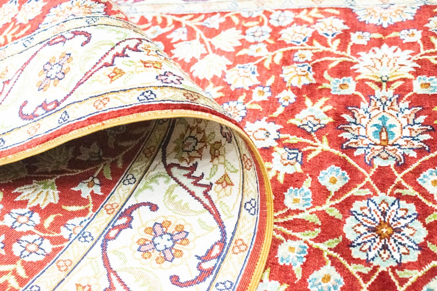Alfombra de pasillo Alfombra oriental - Hereke - 300 x 78 cm - rojo