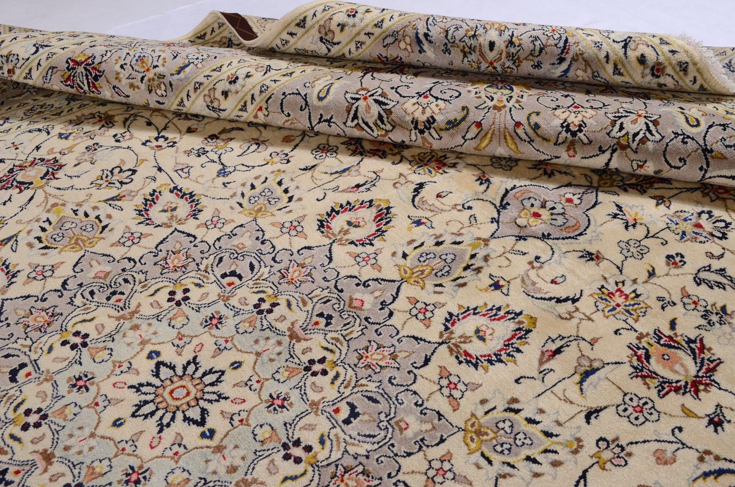 Alfombra persa - Keshan - 351 x 253 cm - beige