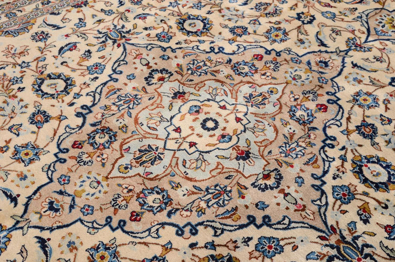 Alfombra persa - Keshan - 379 x 241 cm - beige