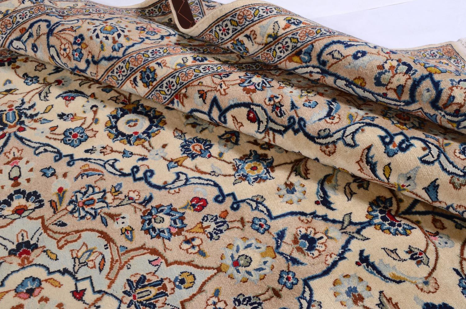 Alfombra persa - Keshan - 379 x 241 cm - beige