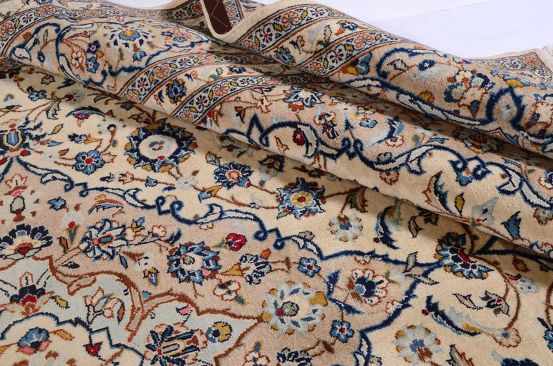 Alfombra persa - Keshan - 379 x 241 cm - beige