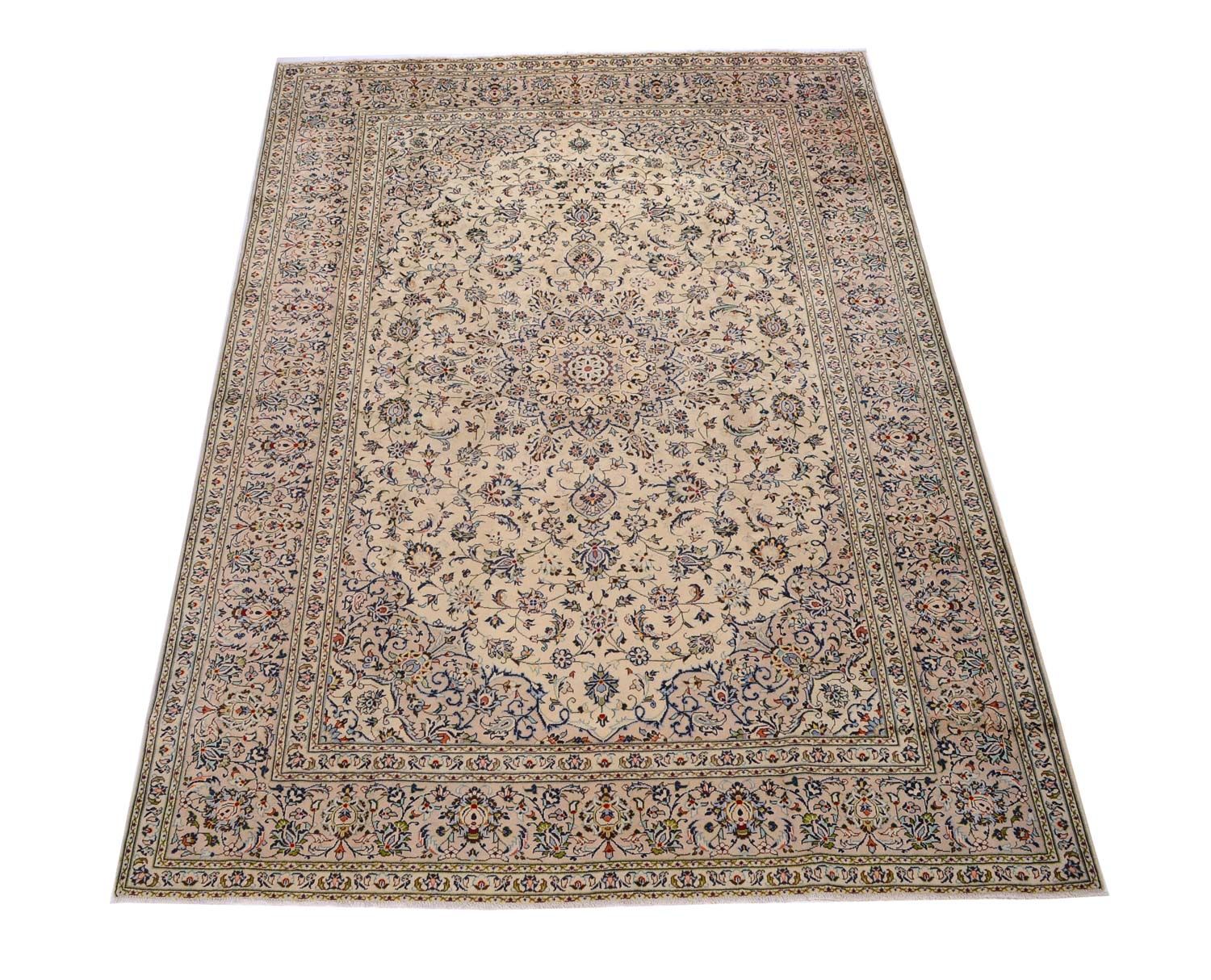 Alfombra persa - Keshan - 338 x 240 cm - beige