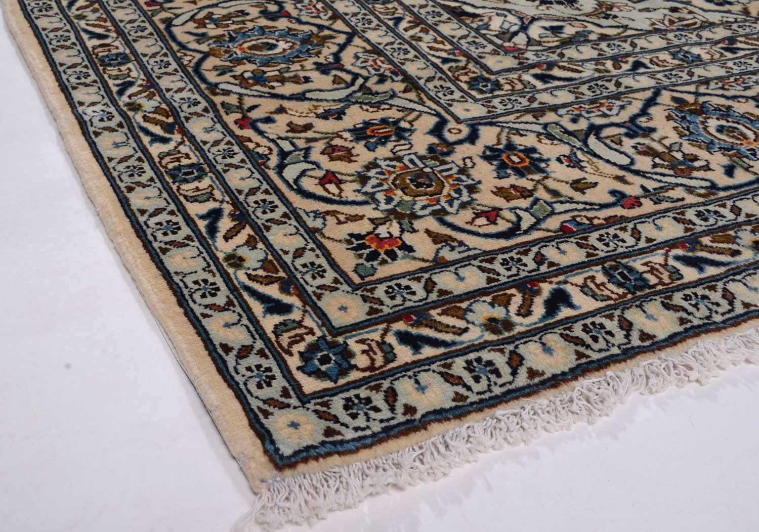 Alfombra persa - Keshan - 349 x 248 cm - beige
