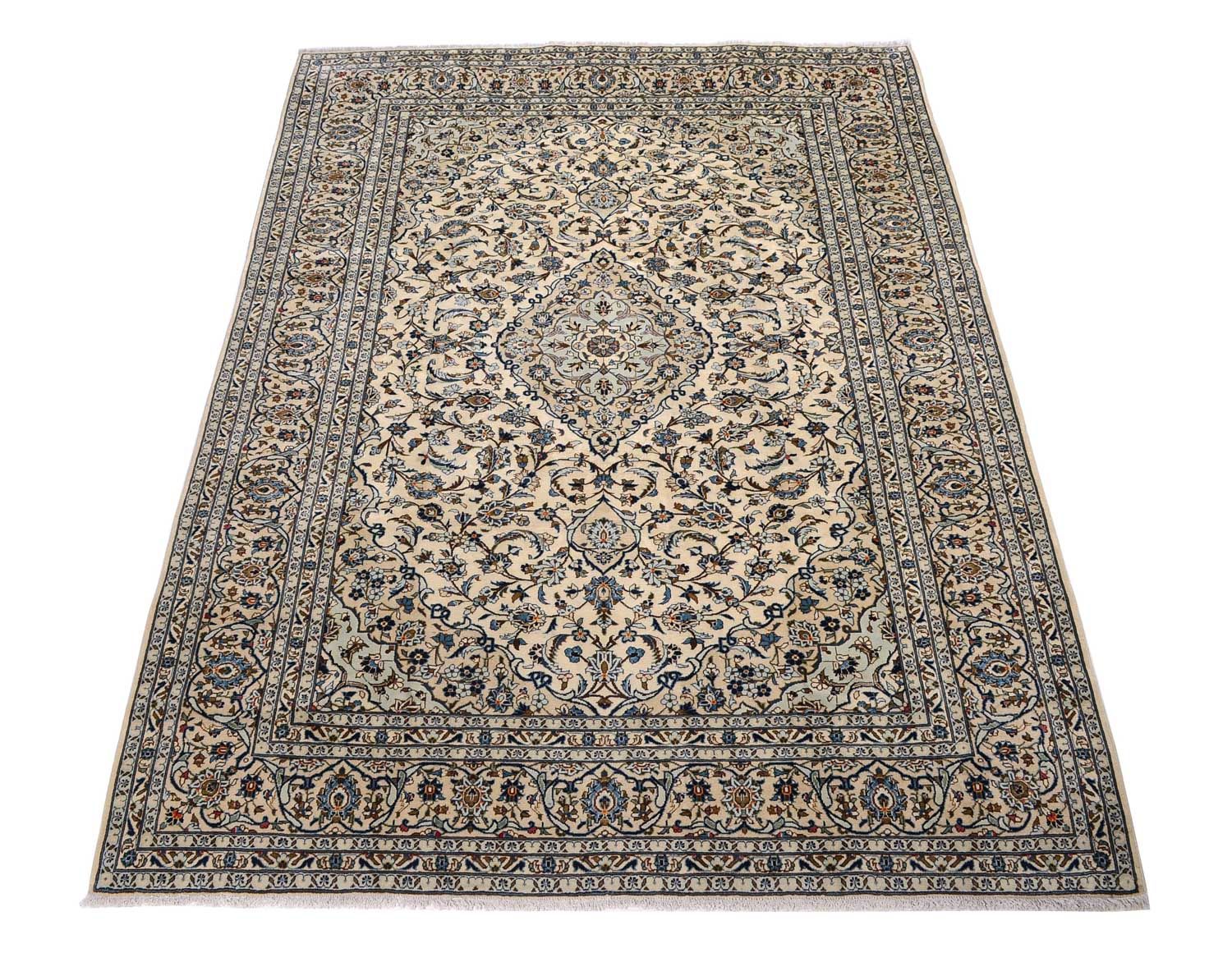 Alfombra persa - Keshan - 349 x 248 cm - beige