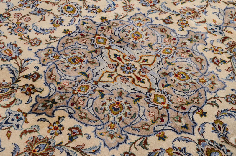 Alfombra persa - Keshan - 342 x 243 cm - beige