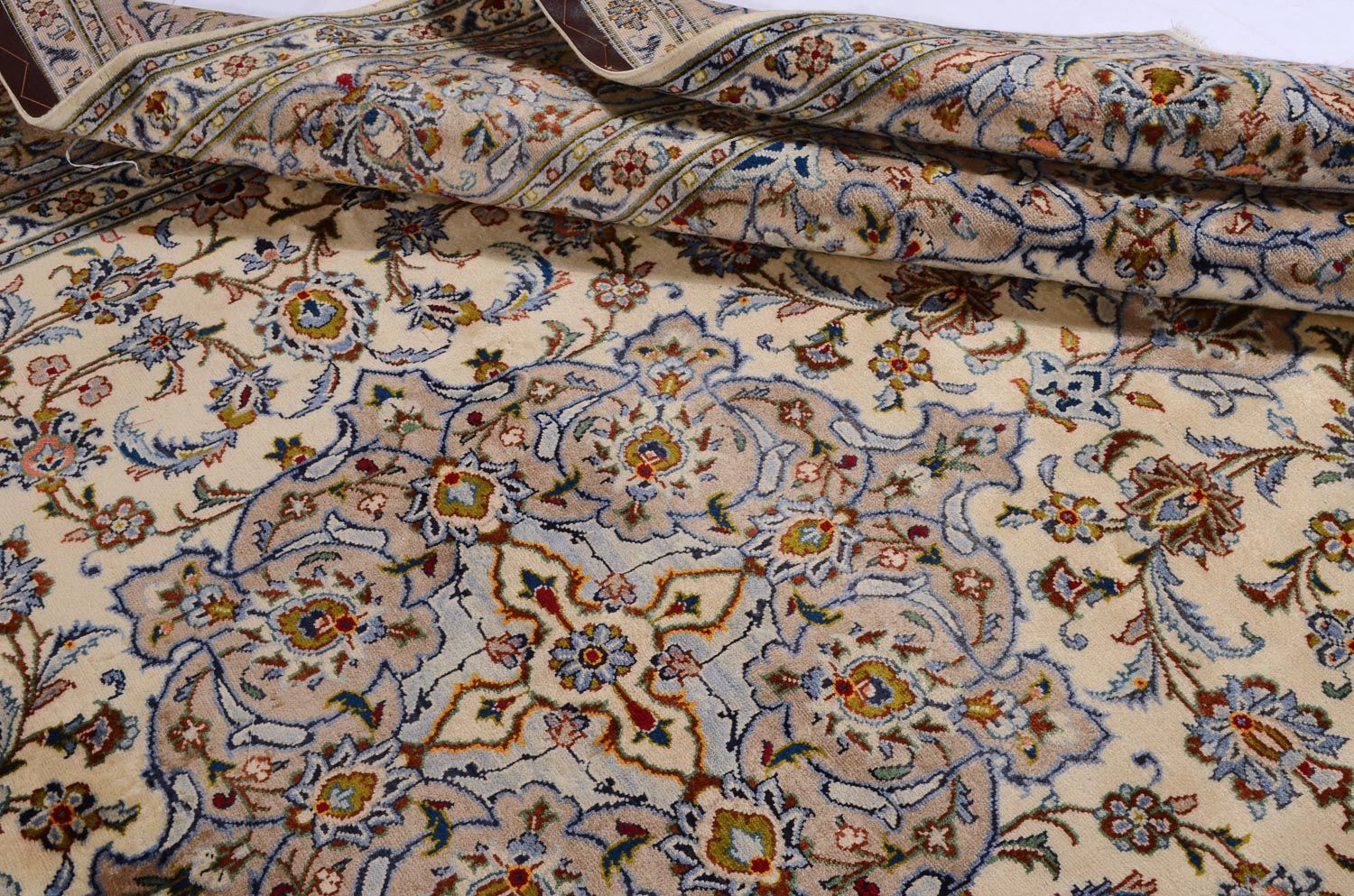 Alfombra persa - Keshan - 342 x 243 cm - beige